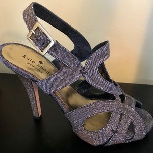 Kate Spade metallic strappy heels